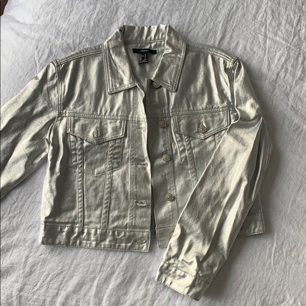 Forever 21 - Metallic Silver Jean Jacket